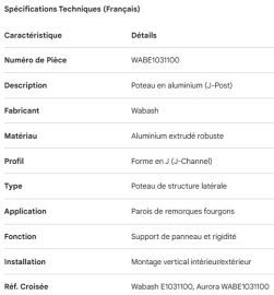 POTEAU DE C&Ocirc;T&Eacute;