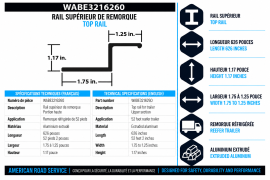 WABASH TOP RAIL UPPER REEFER 52'