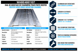 WABASH REEFER DOOR HINGE CHANNEL