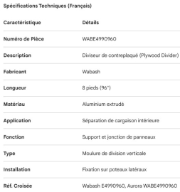 MOULURE DE CONTRE PLAQU&Eacute;