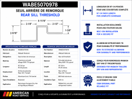 WABASH ALUM REAR THRESHOLD FOR REEFER
