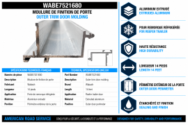 WABASH REEFER ALUM OUTER DOOR TRIM 14'