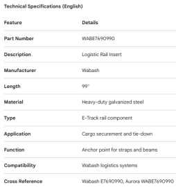 INSERTION DE RAIL LOGISTIQUE
