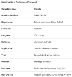 WABASH OUTER SPLICE 156"