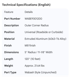 WABASH CORNER RADIUS