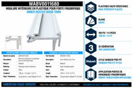 WABASH INNER REEFER DOOR PLASTIC TRIM 14'