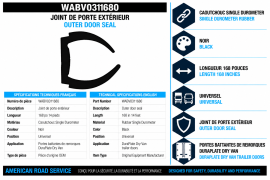 WABASH DOOR SEAL 168"