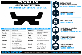 WABASH OUTER REEFER DOOR VERTICAL CENTER SEAL 120"