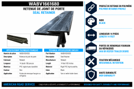 WABASH DOOR SEAL RETAINER PVC BLACK 14FT