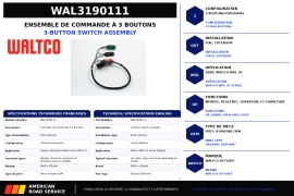 WALTCO SWITCH ASSEMBLY 3 BUTTON WDL U2