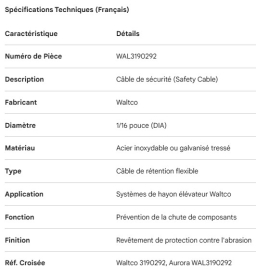 C&Acirc;BLE DE S&Eacute;CURIT&Eacute;