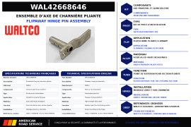 WALTCO PIN ASSY FOLDING HINGE