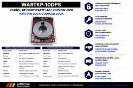 KING PIN LOCK CAST STEEL KEYED DIFFERENTLY