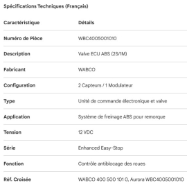 WABCO ABS ECU VALVE 2S/1M