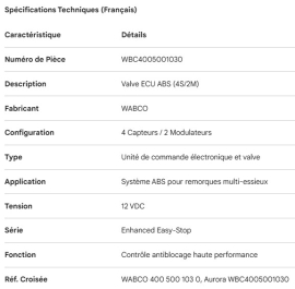 WABCO ABS ECU VALVE 4S/2M