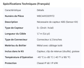 WABCO ABS SENSOR KIT