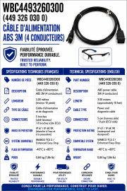 WABCO - C&Acirc;BLE D'ALIMENTATION ABS 3M (4 CONDUCTEURS)