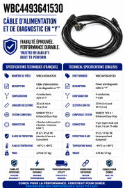 WABCO - C&Acirc;BLE D'ALIMENTATION ET DE DIAGNOSTIC EN ''Y'' 20' ET 10'