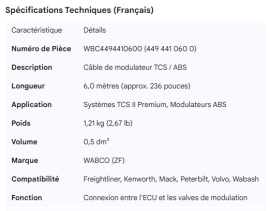 WABCO TCS CABLE 6.0M