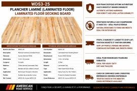 LAMINATED FLOOR 1-1/4" X 12" X 12'