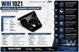 WHITING ROLL-UP DOOR BOTTOM HINGE COVER 1 HOLE