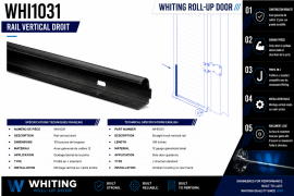 WHITING ROLL-UP DOOR VERTICAL STRAIGHT TRACK 100"