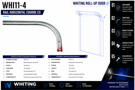 WHITING ROLL-UP DOOR HORIZ TRACK 10" RADIUS 127" CS