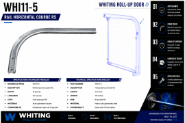 WHITING ROLL-UP DOOR HORIZ TRACK 10" RADIUS 127" RS