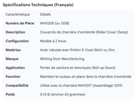 WHITING ROLL-UP DOOR HINGE COVER 2 HOLES