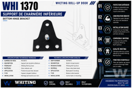 WHITING ROLL-UP DOOR BOTTOM HINGE BRACKET