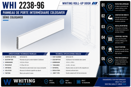 WHITING COLDSAVER DOOR INTER PANEL WHITE 14.5 X 96