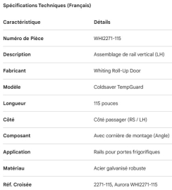 RAIL DE PORTE COULISSANTE