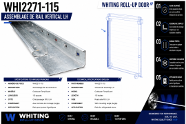 WHITING COLDSAVER VERT TRACK ASSY LH W/MTG ANGLE 115"
