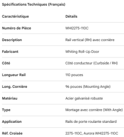RAIL DE PORTE COULISSANTE