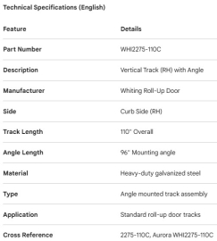 RAIL DE PORTE COULISSANTE