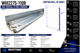 WHITING ROLL-UP DOOR VERTICAL TRACK LH 110" WITH ANGLE 96"