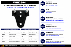 WHITING ROLL-UP DOOR BOTTOM ROLLER STUD PLATE