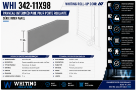 WHITING ROLL-UP DOOR INTER PNL NO ROUTES 0.75"X11"X 98"PPW