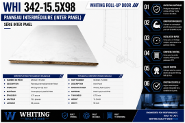 WHITING ROLL-UP DOOR INTER PNL NO ROUTES 0.75"X15.5"X 98"PPW
