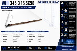 WHITING ROLL-UP DOOR BOTTOM PANEL 3/4" X 15.5" X 98" W/SEAL