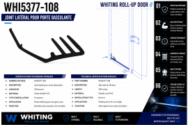WHITING ROLL-UP DOOR SIDE SEAL DRY FREIGHT 108"