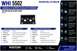 WHITING COLDSAVER ROLL-UP DOOR BOTTOM HINGE TOP COVER