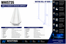 WHITING ROLL-UP DOOR BOTTOM SEAL COMPOSITE 0.50" X 98 1/4"