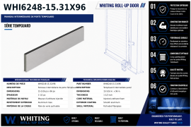 WHITING TEMPGUARD ROLL-UP DOOR INTER PANEL 15-5/16" X 96"