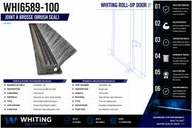 WHITING COLDSAVER TEMPGUARD ROLL-UP DOOR BRUSH SEAL 100"