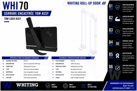 WHITING ROLL-UP DOOR 70W RECESSED CAM LOCK ASSY.