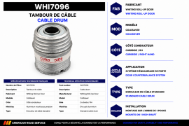 WHITING COLDSAVER ROLL-UP DOOR CABLE DRUM RH