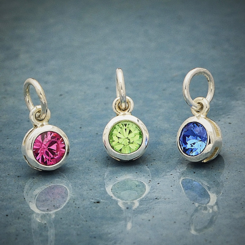 Sterling Silver Birthstone Charms