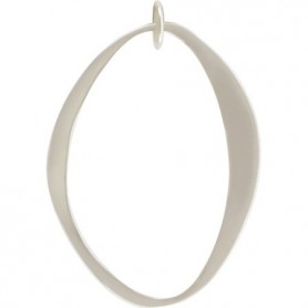 Sterling Silver Large Abstract Charm 39x27mm