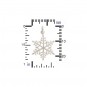 Sterling Silver Snowflake Charm Christmas Charms 24x16mm